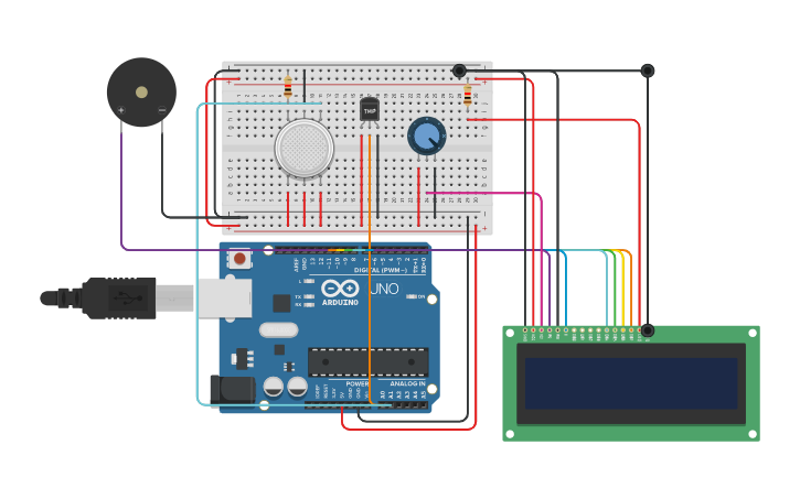 Circuit design Safety Measure in Industry-2036 - Tinkercad