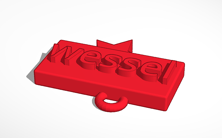 3D design Wessel naamkaartje 1.0 - Tinkercad