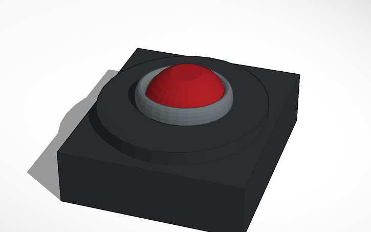 3D design Red button - Tinkercad