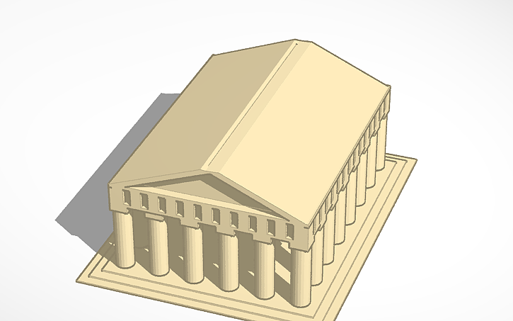 3D design Parthenon - Tinkercad