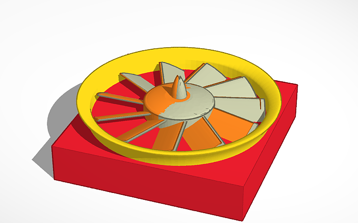 3D design fan - Tinkercad