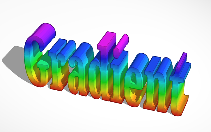 3D design Gradient gradient - Tinkercad