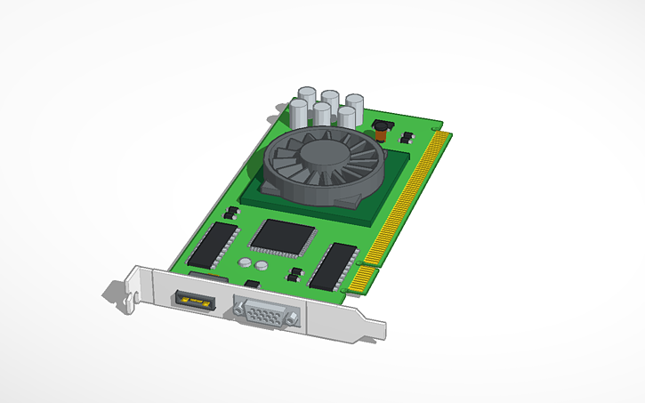 3D design Видеокарта - Tinkercad