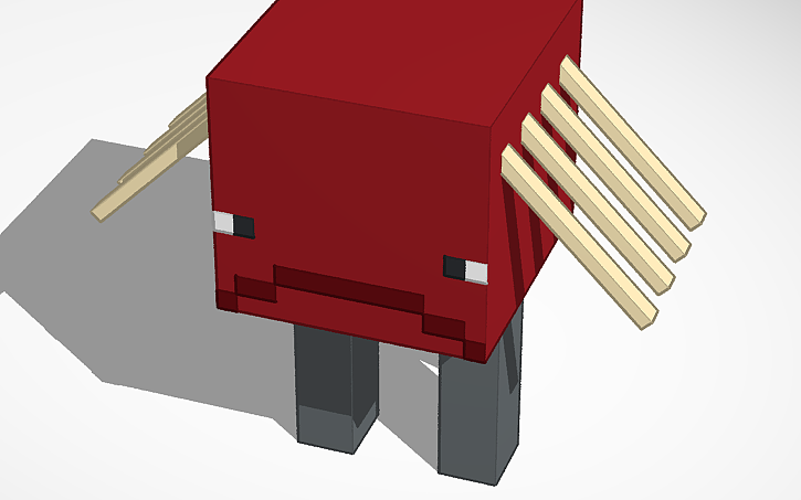 3D design minecraft strider - Tinkercad