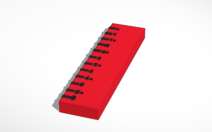 3D design Ruler - Tinkercad