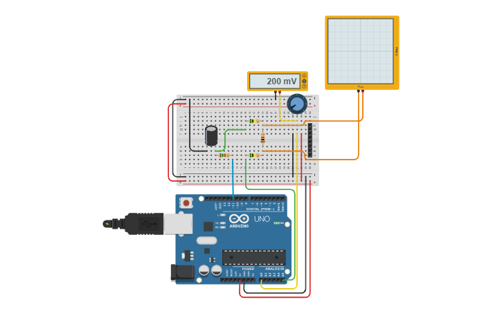 Circuit design ECG Simulator 1.a - Tinkercad