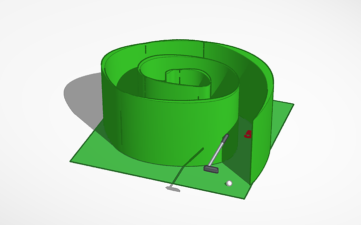 3D design spiral power based hole - Tinkercad