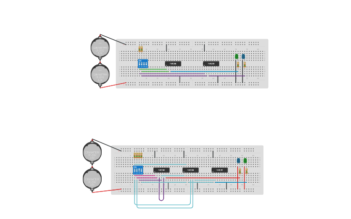 Circuit design half adder and full adder - Tinkercad