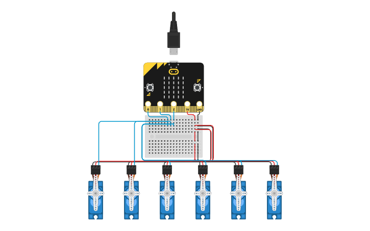 Circuit design Copy of Micro:bit Challenge - Tinkercad