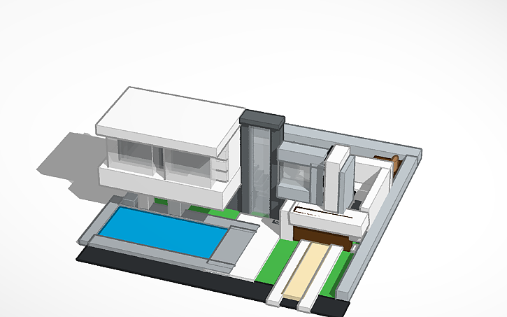 Modern Tinker 3D design Modern House 2 - Tinkercad