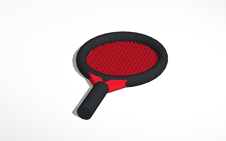3D design Tennis Racket - Tinkercad