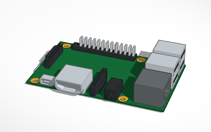 Raspberry Pi Cad/design 3D design Raspberry Pi - Tinkercad