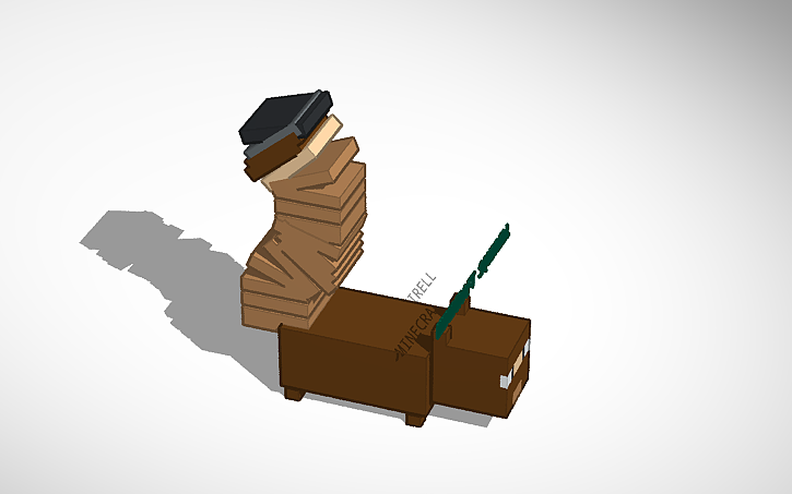 3D design Minecraft Squirrel - Tinkercad