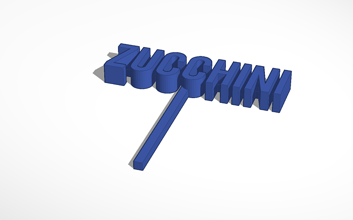 3D design Veggie Sign zucchini - Tinkercad