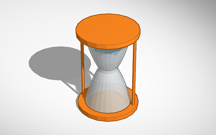 3D design hourglass - Tinkercad