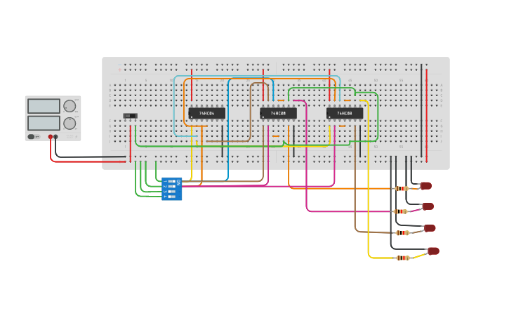 Circuit design Demultiplexer - Tinkercad