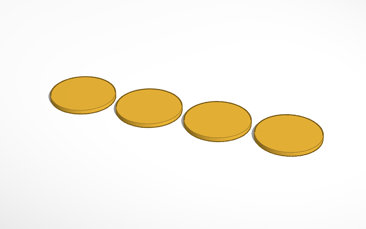 3D design cloth-tokens - Tinkercad