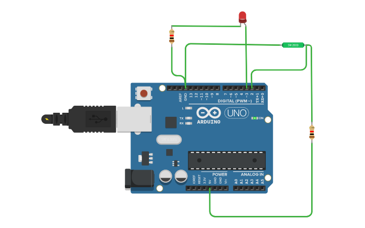 Circuit design Tilt Sensor - Tinkercad