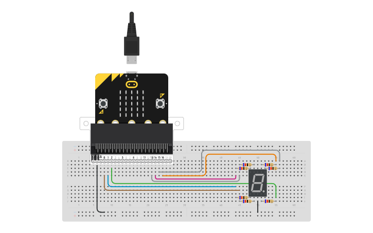 code kingdoms | micro:bit coding tutorial, micro:bit... Circuit design Microbit 7 segment display counter - Tinkercad