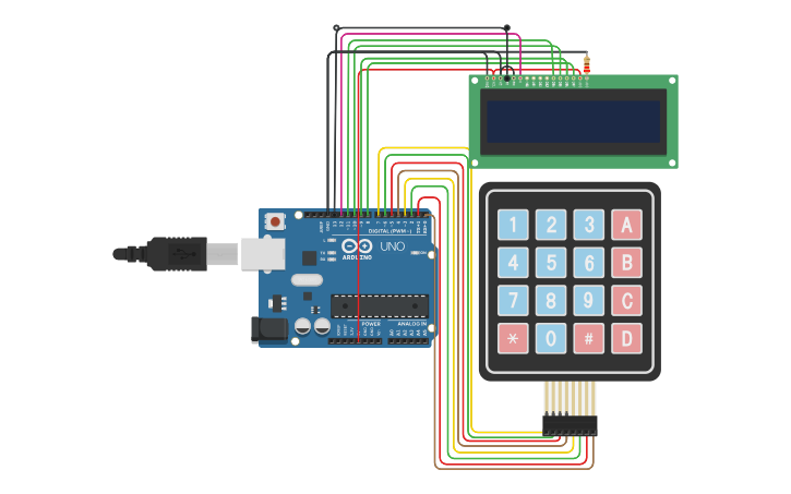 Circuit design Basic Calculator - Tinkercad