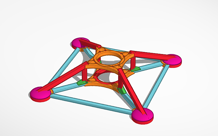 3D design 4 inch drone frame - Tinkercad