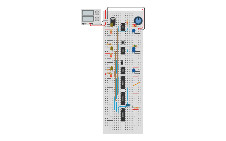 Circuit design Clock Logic - Tinkercad