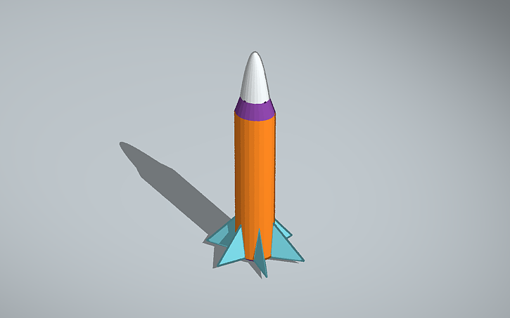 3D design rocket - Tinkercad