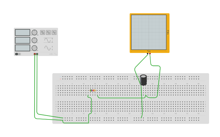 Circuit design RC Low Pass Filter - Tinkercad