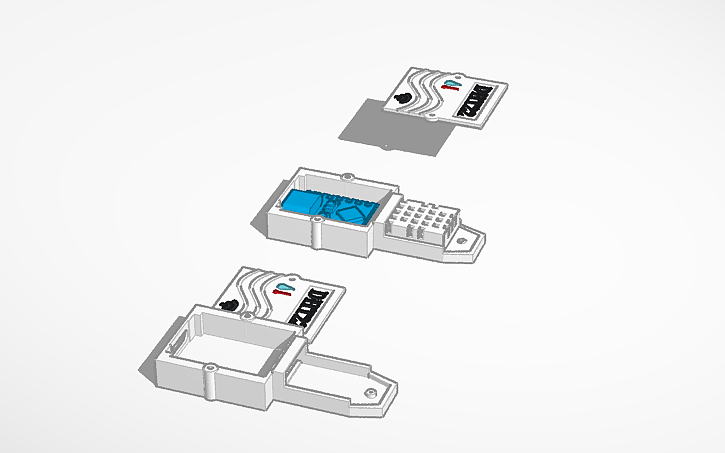 3D design DHT22 CASE/ MTU-V1 - Tinkercad