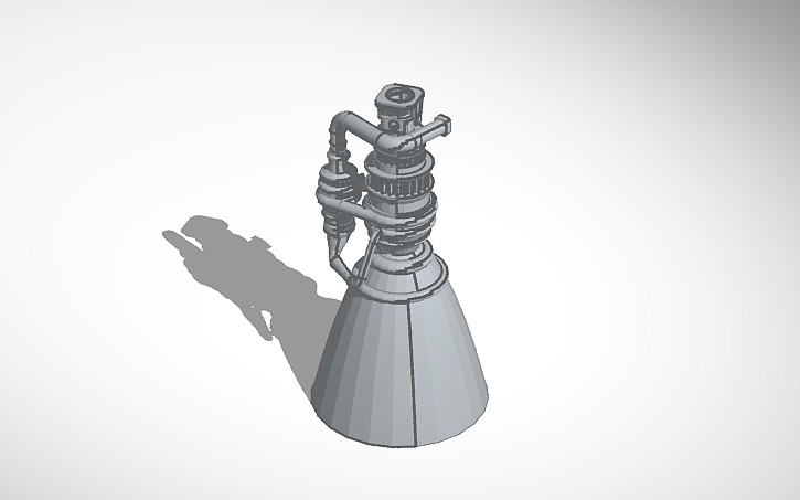 3D design Printable SpaceX Raptor Engine (OUTDATED) - Tinkercad