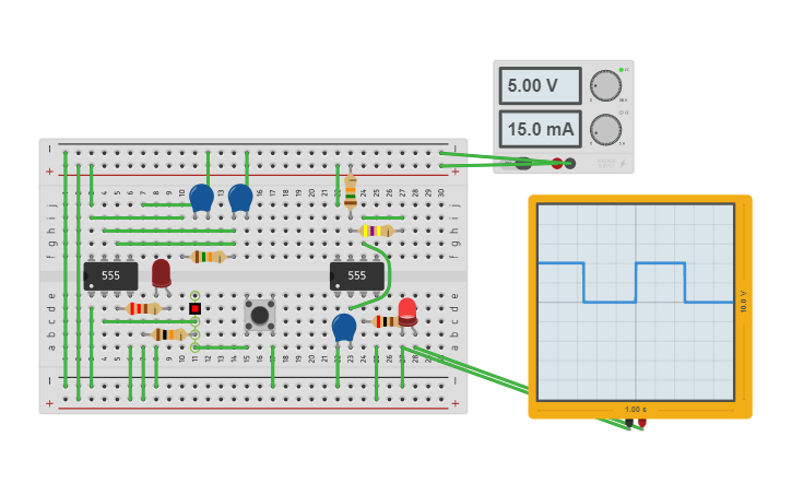Circuit design 555 Timer - Tinkercad