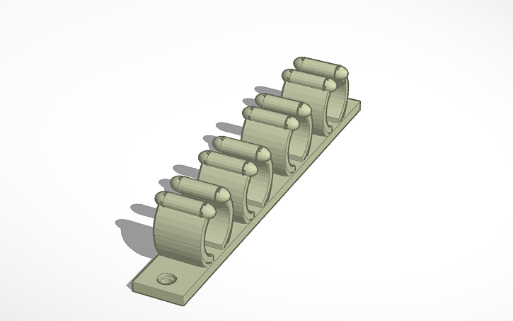 3D design Pool cue rack top - Tinkercad