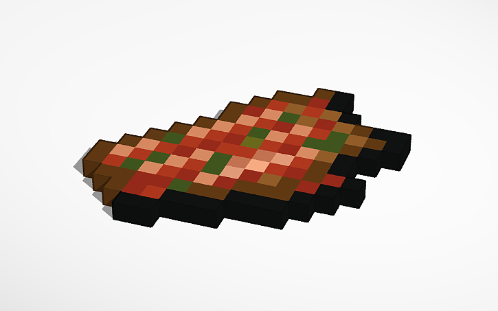 3D design Minecraft rotten flesh - Tinkercad