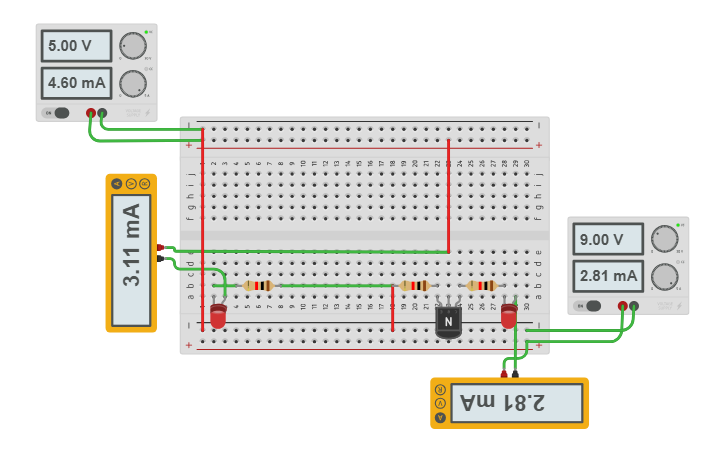 Circuit design Transistor As A Current Amplifier - Tinkercad