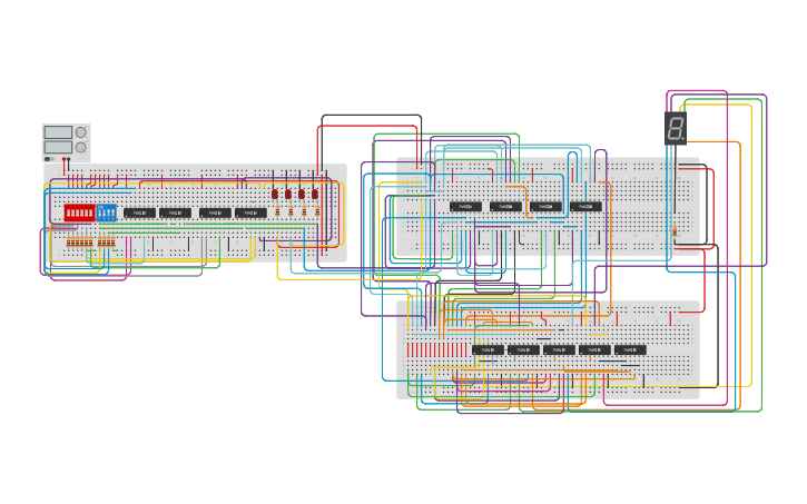 Circuit design Encoder+Decoder - Tinkercad