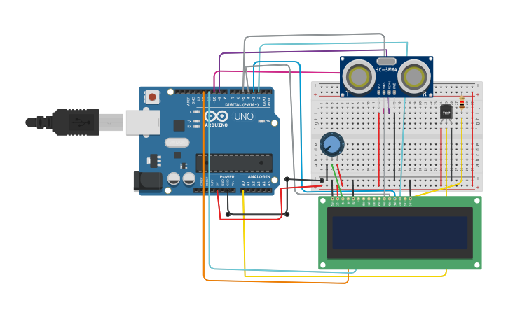 Circuit design Mini Embeded dashboard - Tinkercad