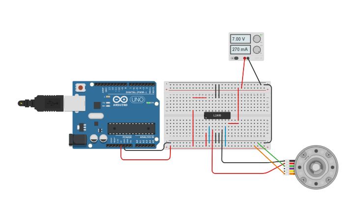 Circuit design H-Bridge Motor Driver Project - Tinkercad