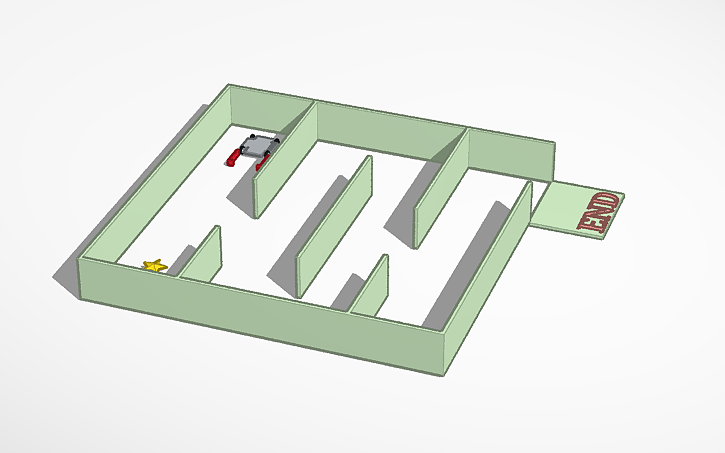 3D design Copy of Robot Challenge - Maze - Tinkercad