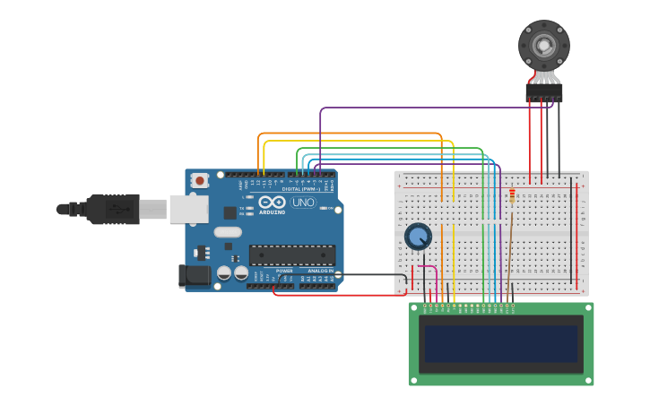 Circuit design Arduino Counter - Tinkercad