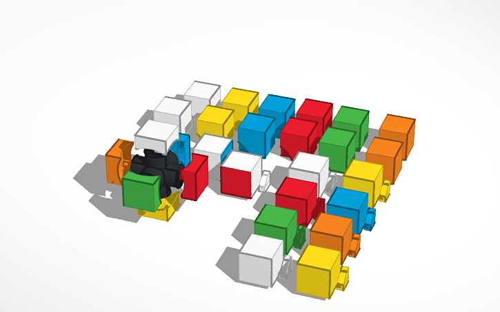 3D design Rubik's Cube 3x3x3 - Tinkercad