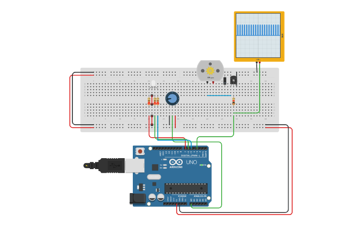 Circuit design Motor DC E LED RGB - DIego Perico - Tinkercad