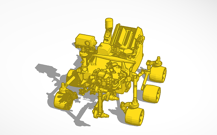 3D design Mars curiosity rover - Tinkercad