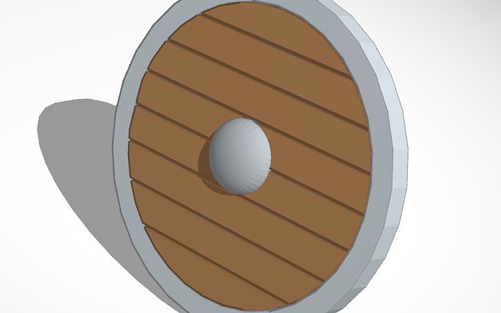 3D design Viking shield (Skjoldr) - Tinkercad