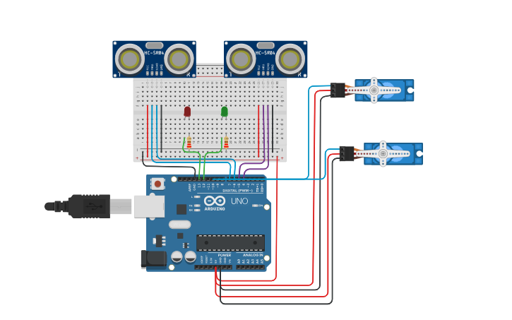 Circuit design Copy of PROYECTO MICRO - Tinkercad