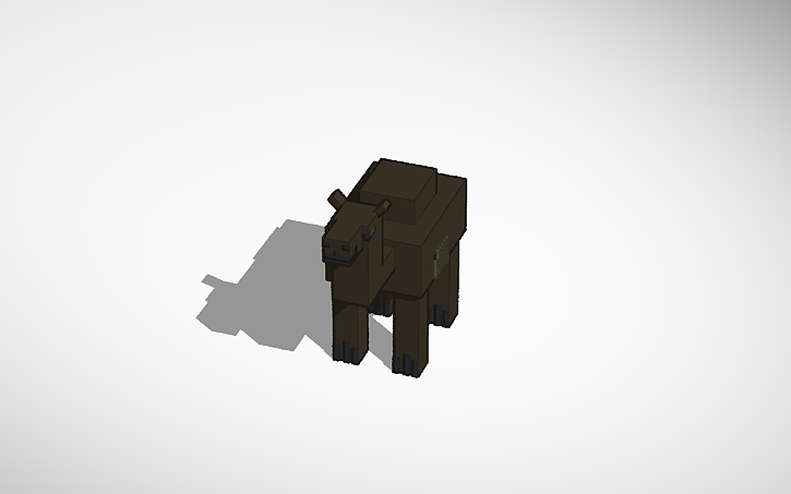 3D design minecraft camel husk - Tinkercad