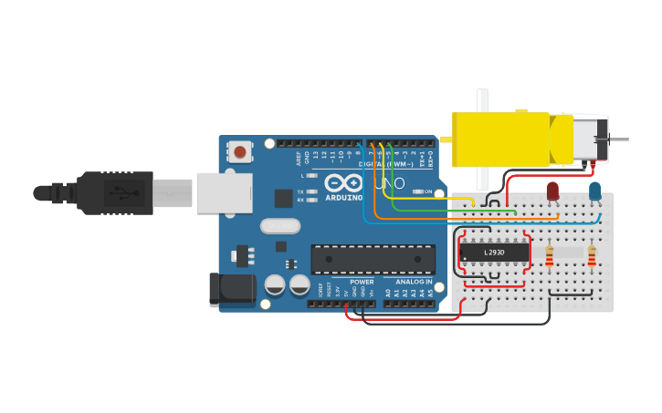 Circuit design Control de un Motorreductor sentido de giro adelante y ...