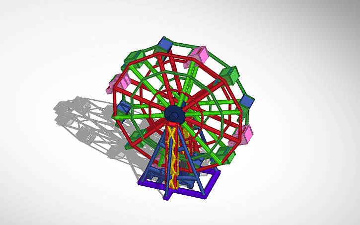 3D design Nica park ferris wheel (12 cars take 2019) - Tinkercad