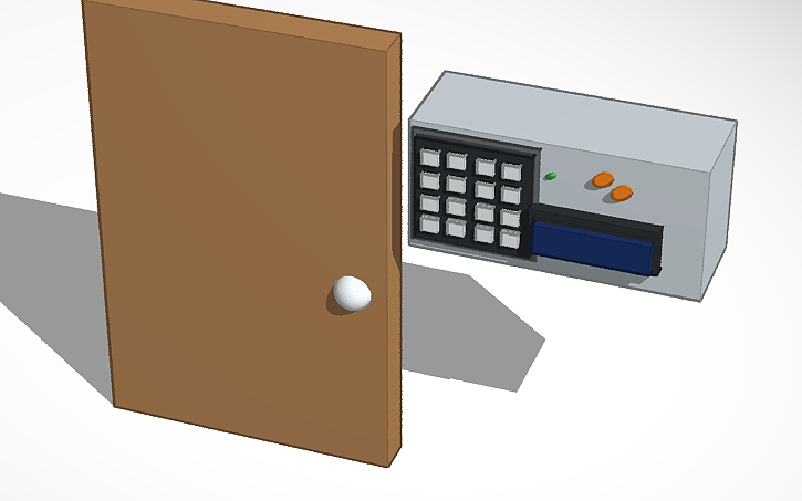 4x4 Matrix Keypad Cad 3D design Copy of 4x4 Matrix Keypad - Tinkercad