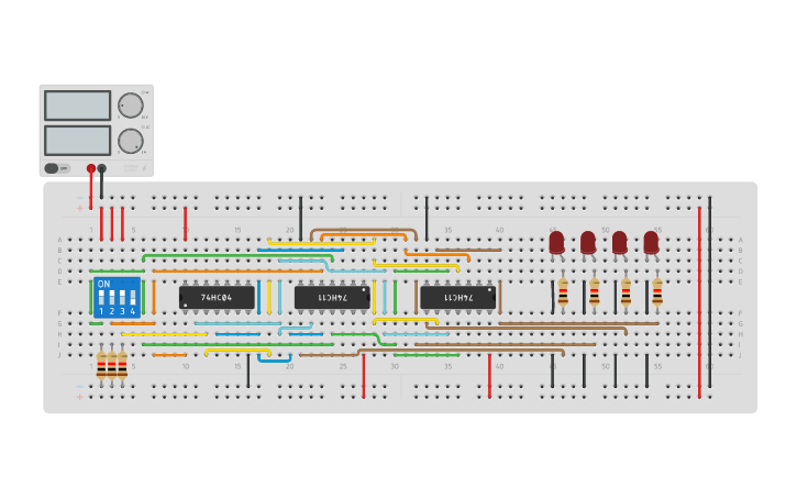 Circuit design DEMULTIPLEXER - Tinkercad