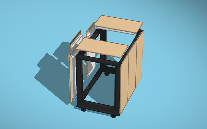 3D design Startech 15U Open Frame Rack 4POSTRACK15U - Tinkercad